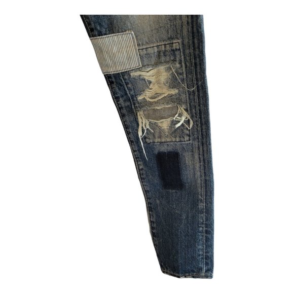 MOUSSY Vintage Laurel Patched Tapered Jeans Size 24 - Picture 6 of 13